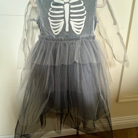 Zara Kids Halloween Skeleton Princess Tulle Dress with headband. - Picture 4 of 7